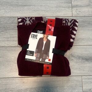 Frye Maroon Knit Cardigan